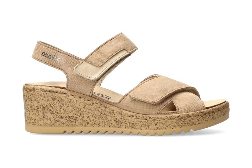 'Noor' women's ergonomic wide fit (H) sandal - Beige - Chaplinshoes'Noor' women's ergonomic wide fit (H) sandal - BeigeMephisto