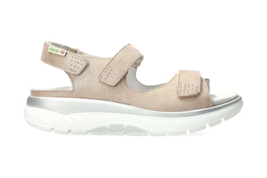 Rollende wandelsandaal 'Norine' dames met brede pasvorm (H) - beige - Chaplinshoes'Norine' rollende wandelsandaal voor dames met brede pasvorm (H) - beigeMephisto