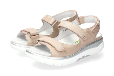 Rollende wandelsandaal 'Norine' dames met brede pasvorm (H) - beige - Chaplinshoes'Norine' rollende wandelsandaal voor dames met brede pasvorm (H) - beigeMephisto