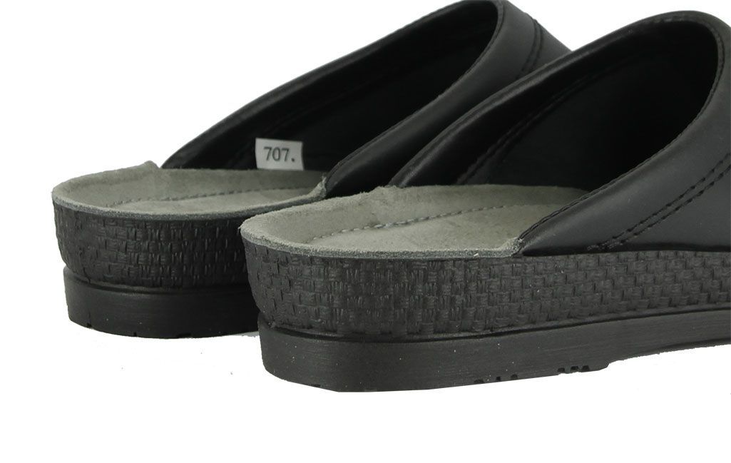 'Nuestadt' men's wide fit (H) clogs - Black - Chaplinshoes'Nuestadt' men's wide fit (H) clogs - BlackRohde