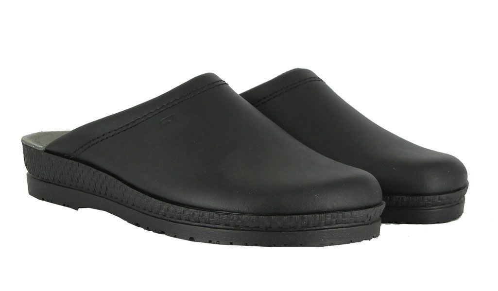'Nuestadt' men's wide fit (H) clogs - Black - Chaplinshoes'Nuestadt' men's wide fit (H) clogs - BlackRohde