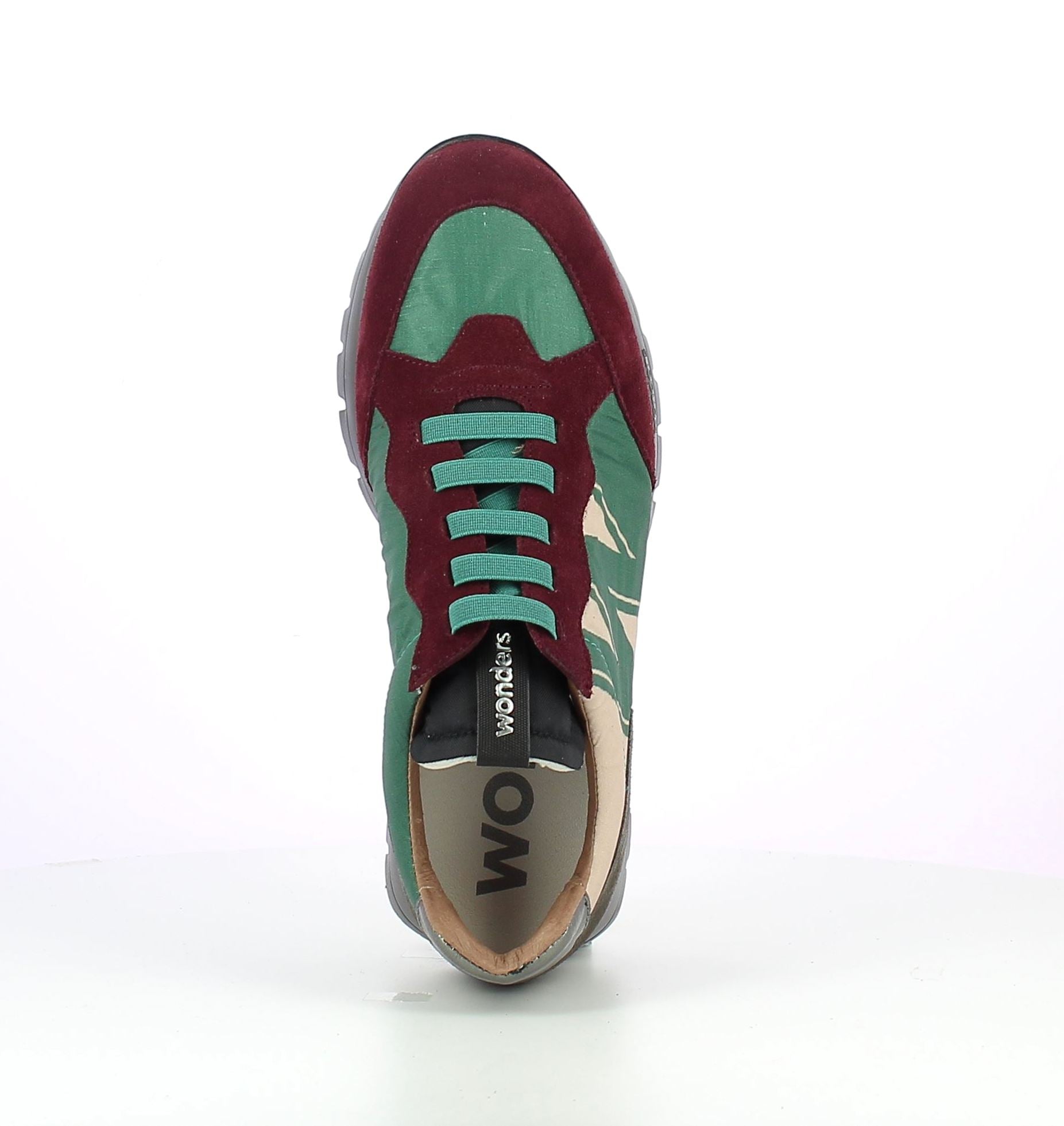 'Odisei' women's sneaker - Green red mix - Chaplinshoes'Odisei' women's sneaker - Green red mixWonders