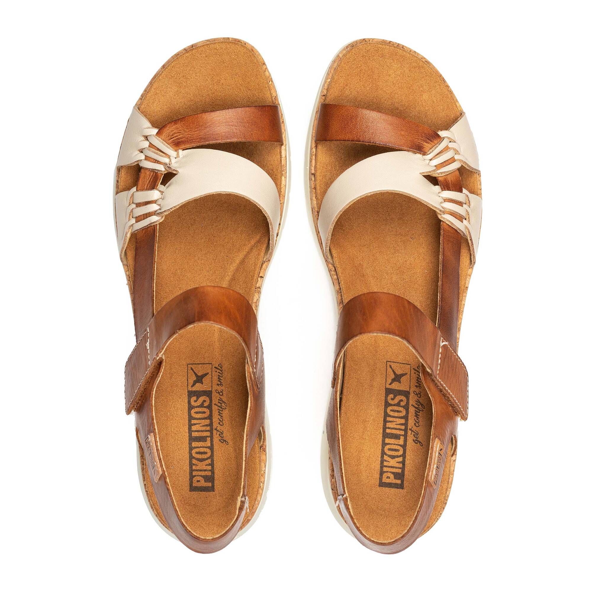 'Palma' women's sandal - brown white - Chaplinshoes'Palma' women's sandal - brown whitePikolinos