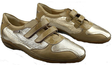 'PARNEL' women's double strap sneaker - taupe silver - Chaplinshoes'PARNEL' women's double strap sneaker - taupe silverMephisto