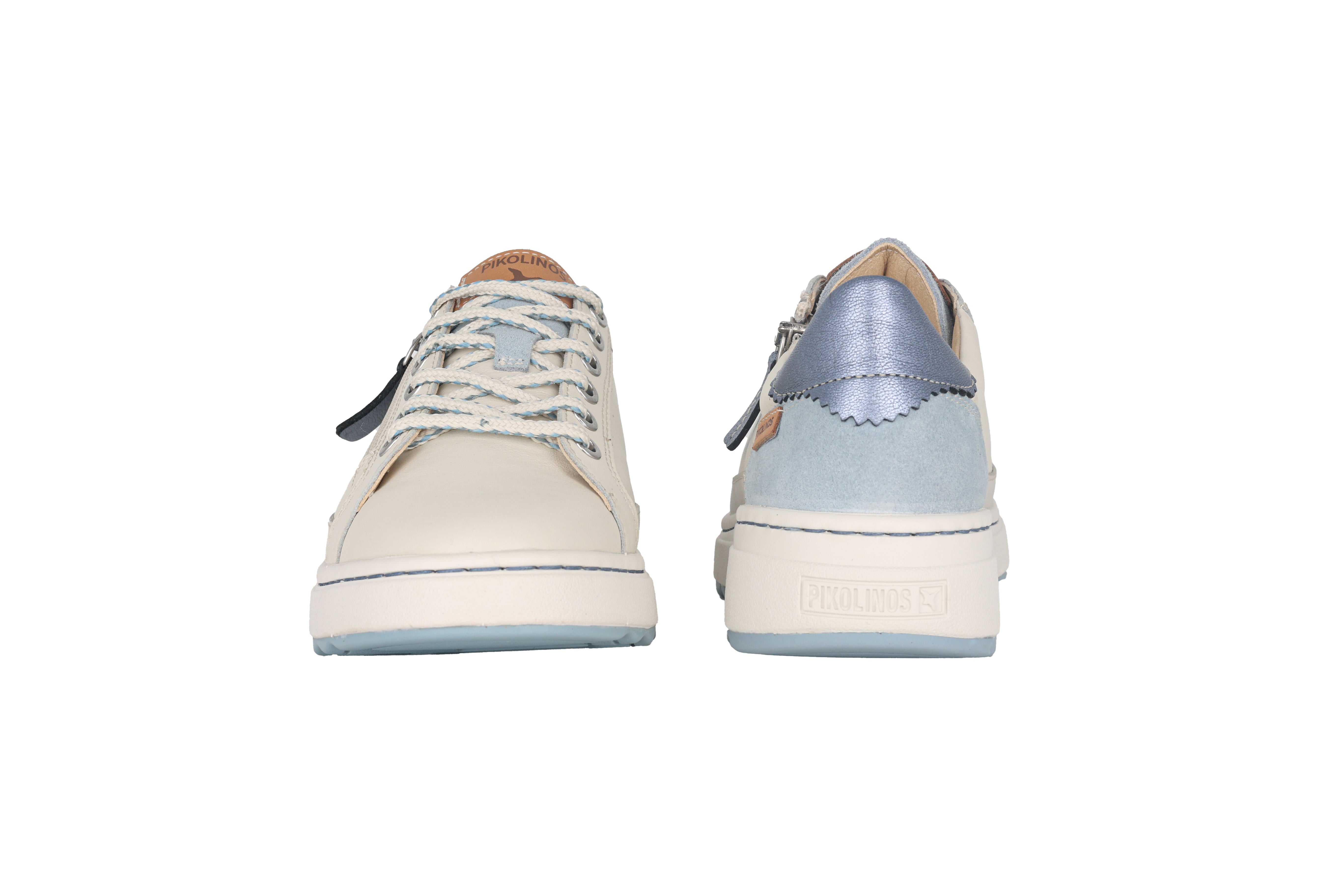 'Arenas' women's lace-up sneaker - white/blue