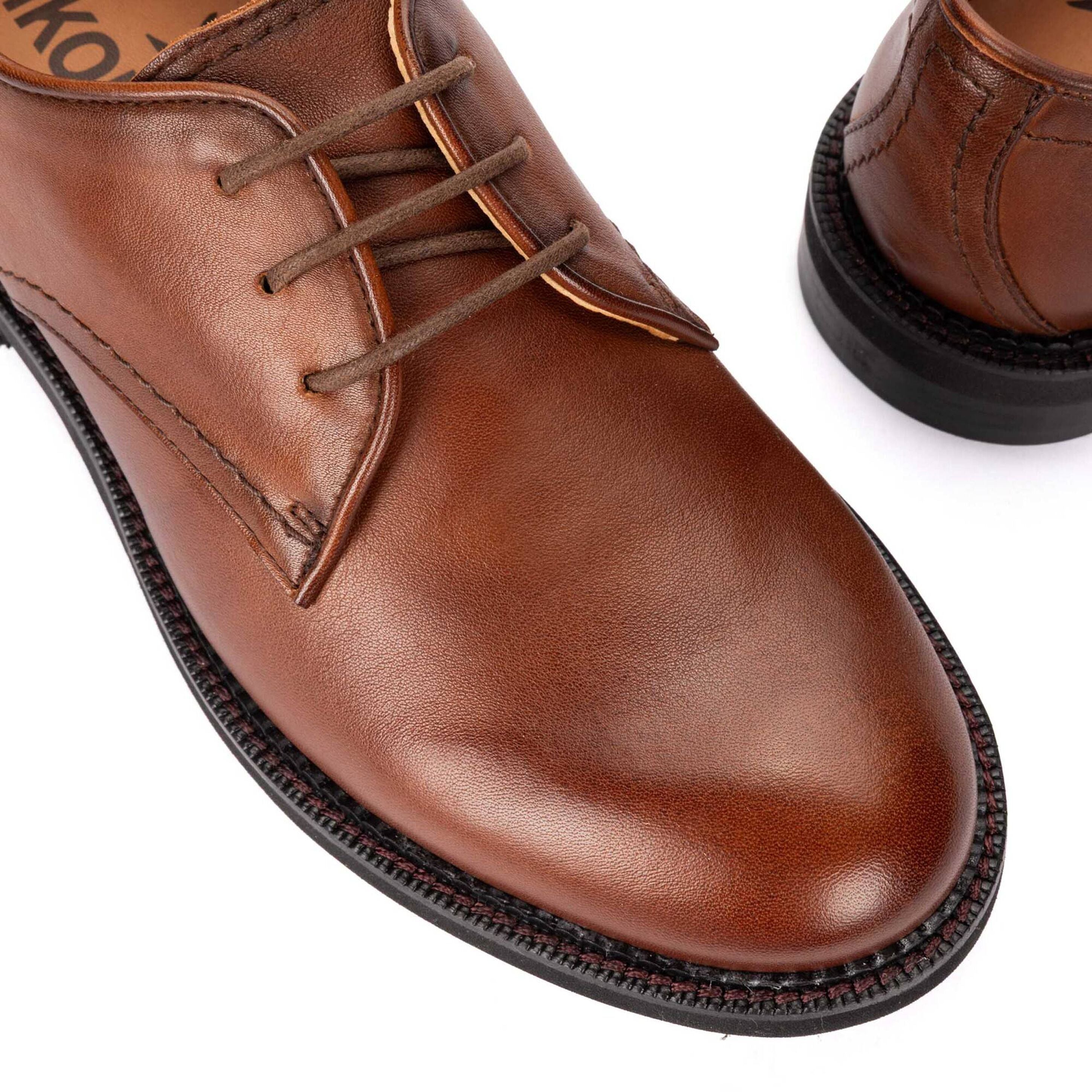 Damen-Schnürschuhe 'Deva' aus Leder - braun