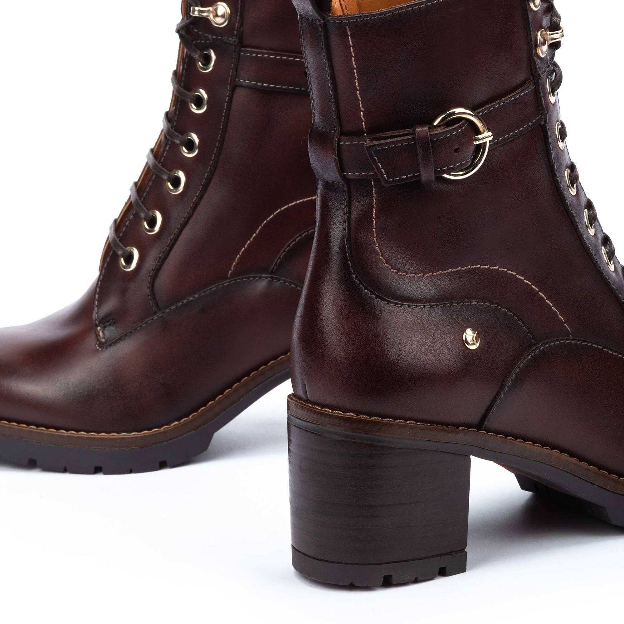 Bota cordones mujer 'Llanes' - Marrón oscuro