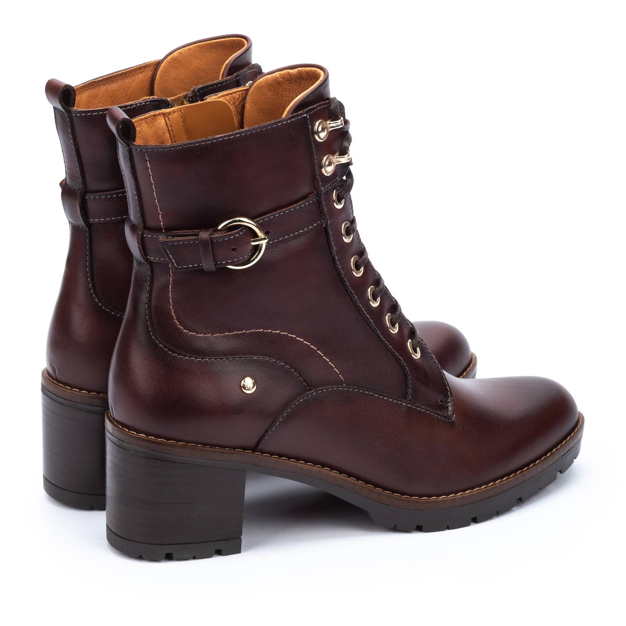 Bota cordones mujer 'Llanes' - Marrón oscuro
