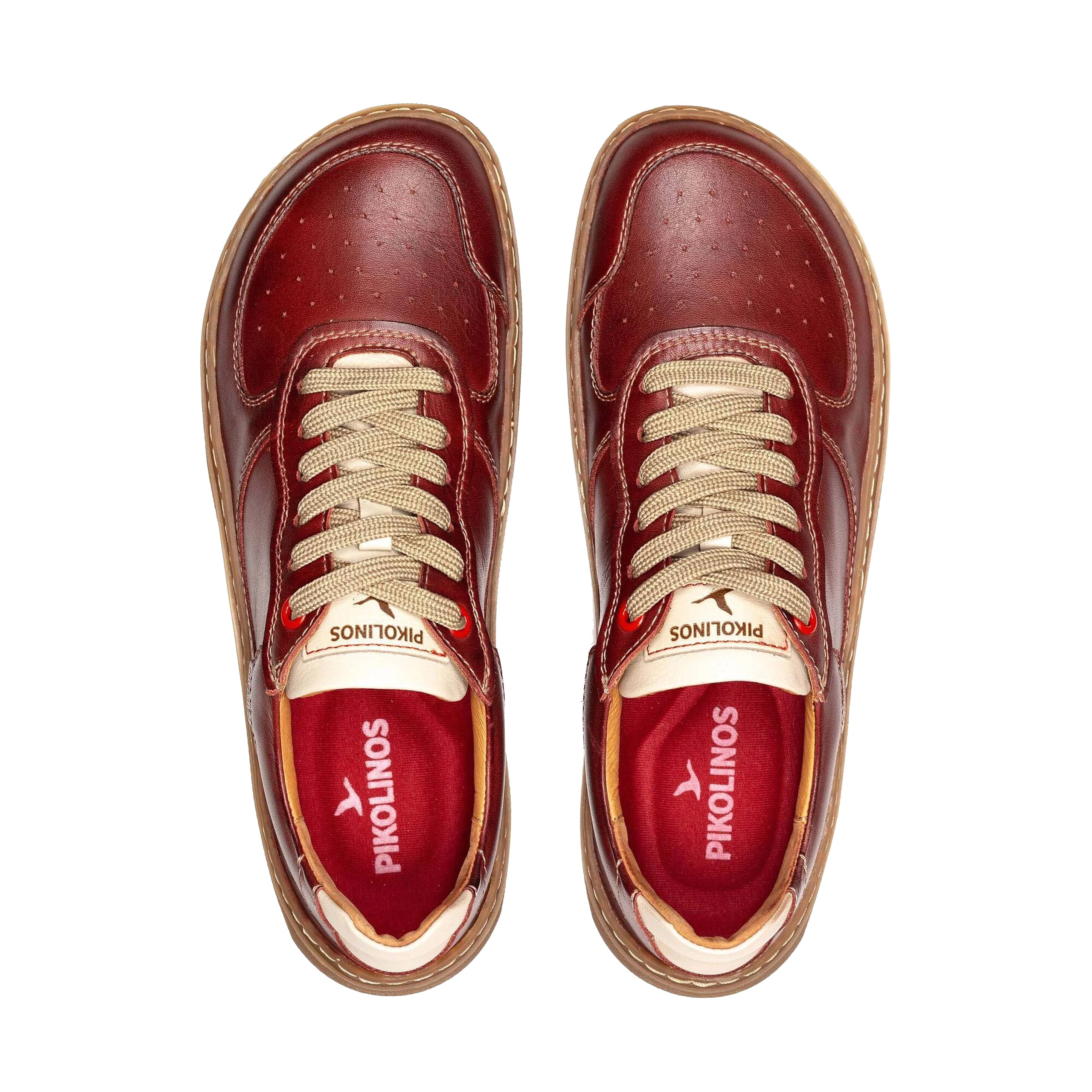 Herenschoen met blote voeten 'Aranjuez' - rood