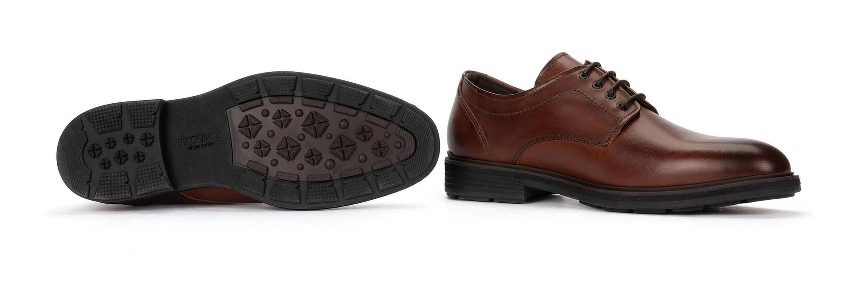 Chaussure à lacets en cuir pour homme 'Pamplona' - marron