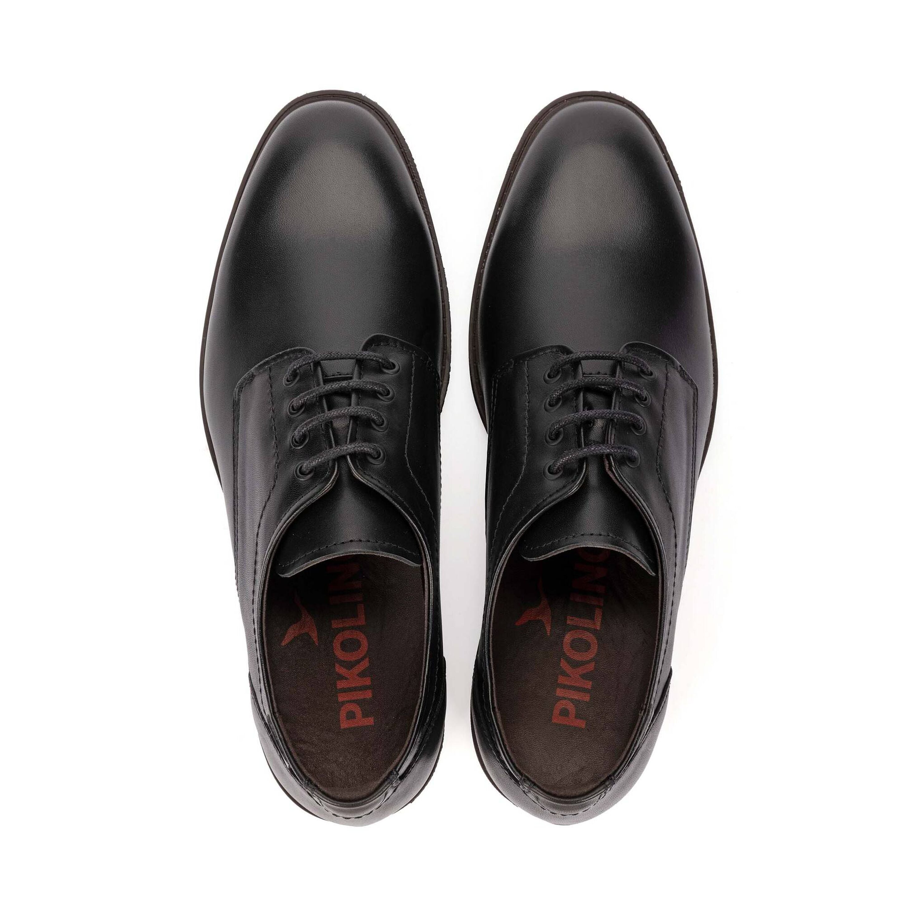 'Pamplona' men's leather lace-up shoe - black