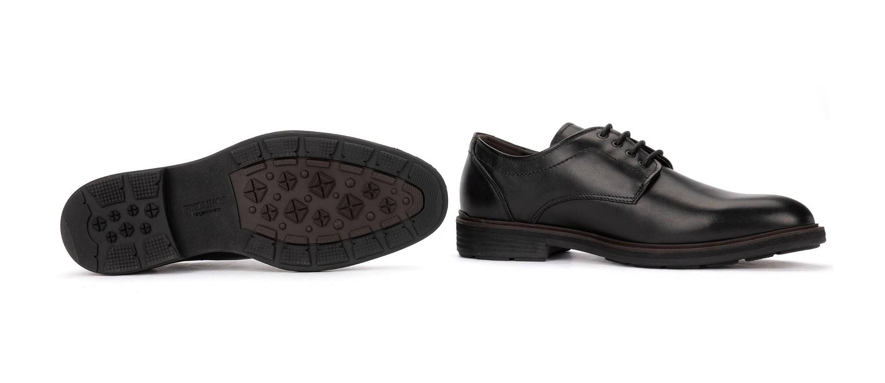 'Pamplona' men's leather lace-up shoe - black