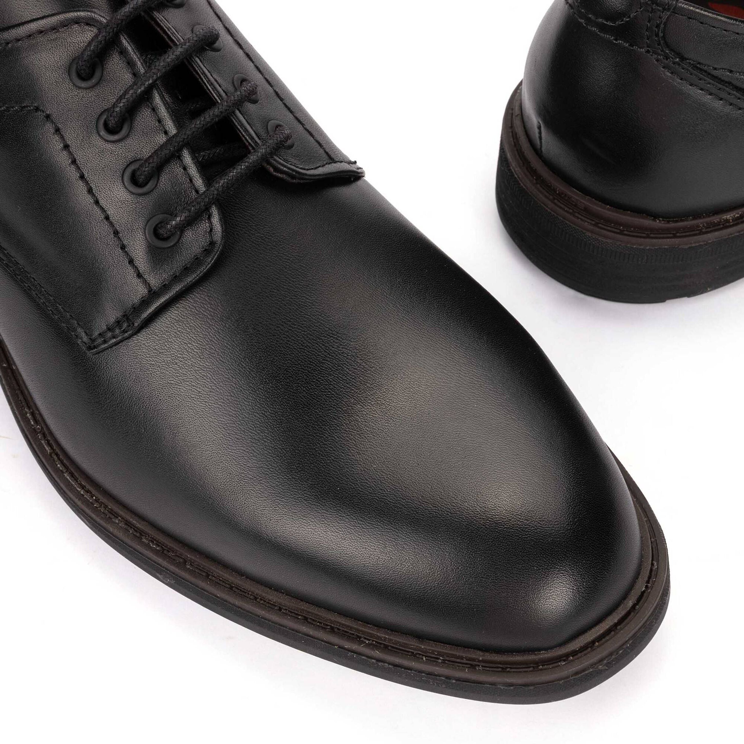'Pamplona' men's leather lace-up shoe - black