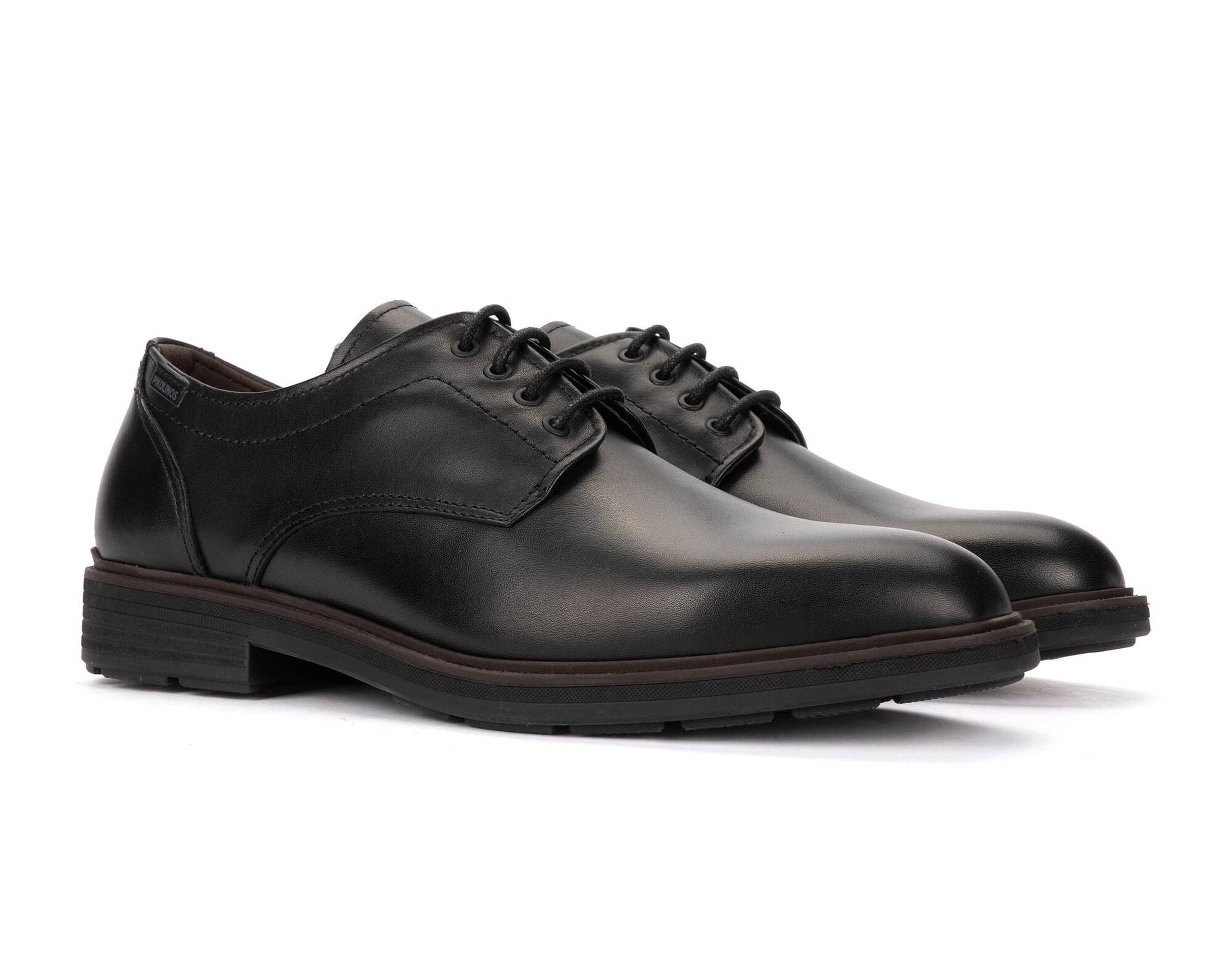 'Pamplona' men's leather lace-up shoe - black