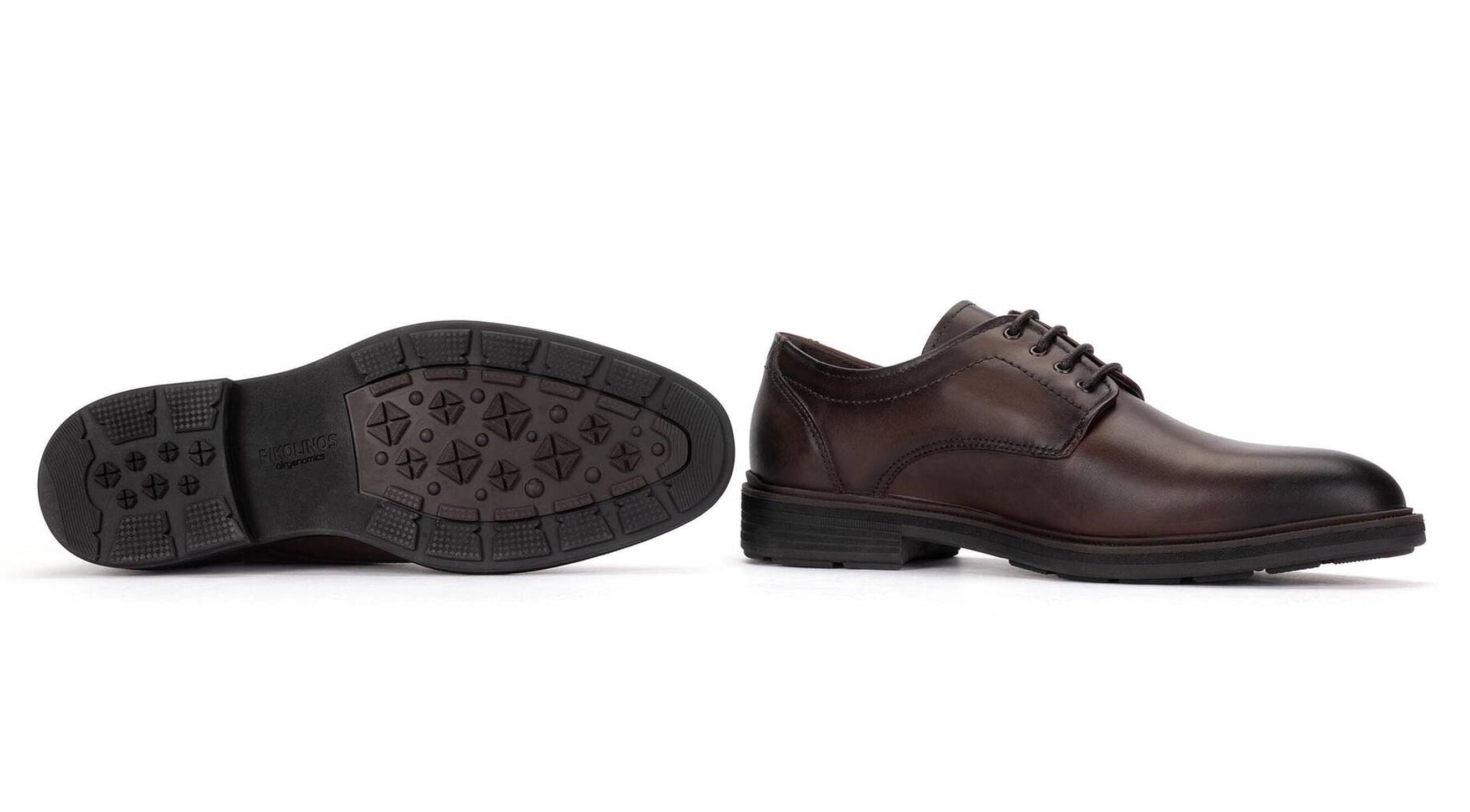 'Pamplona' men's leather lace-up shoe - brown