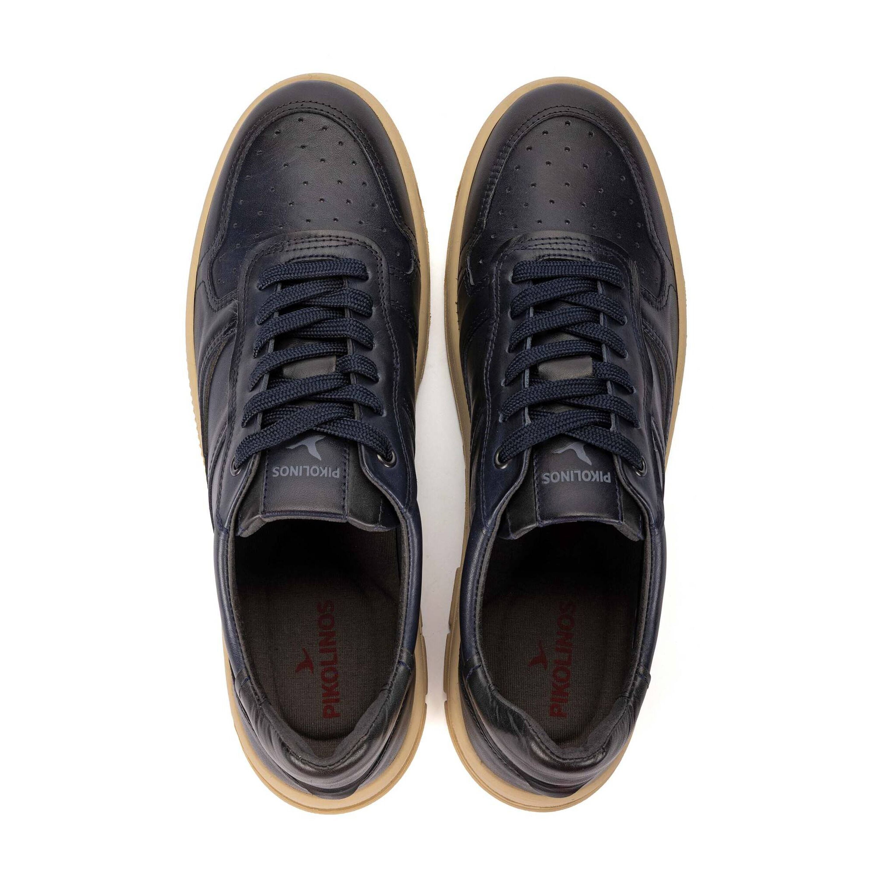 'Salinas' men's leather sneaker - dark blue