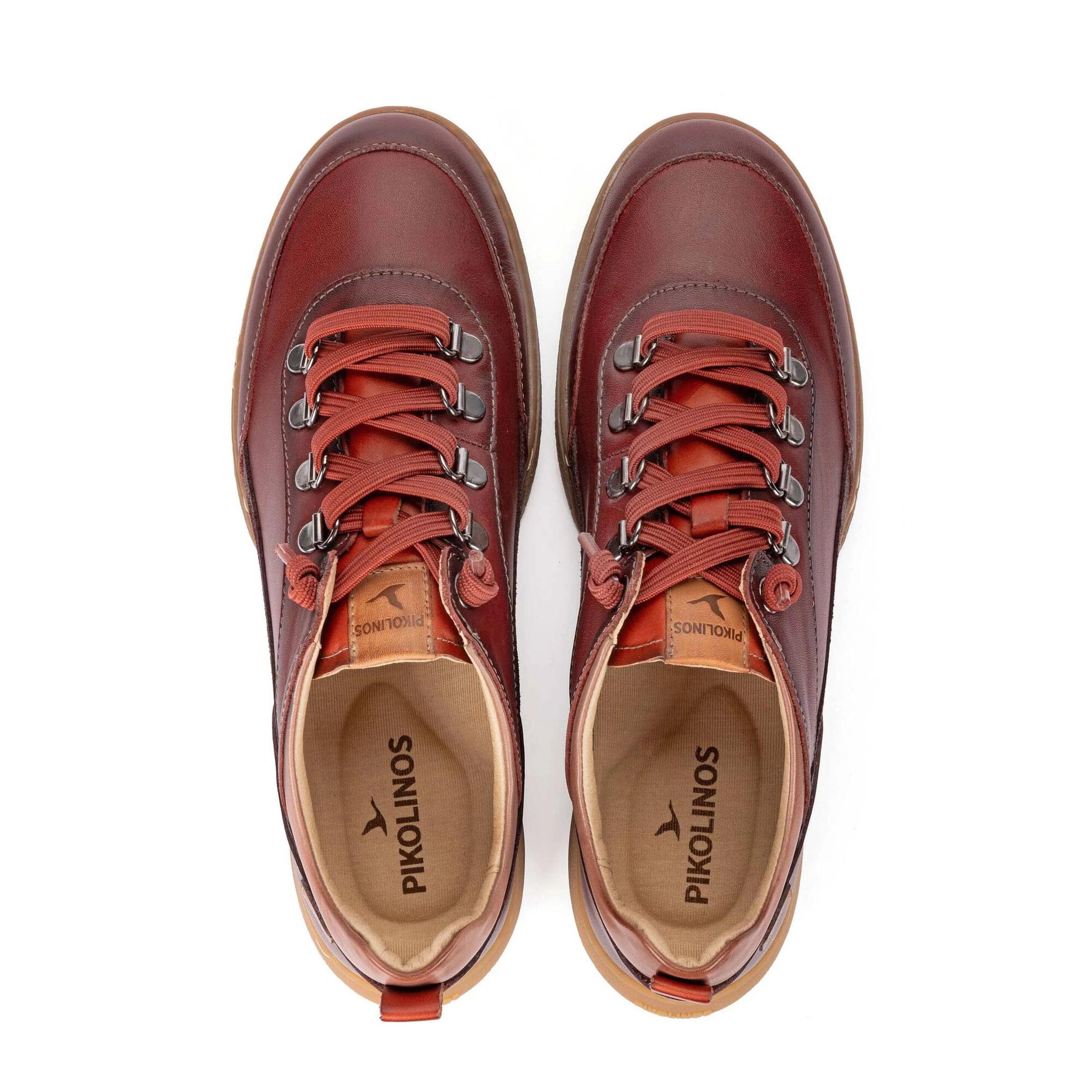 'Viana' women's leather sneaker - red
