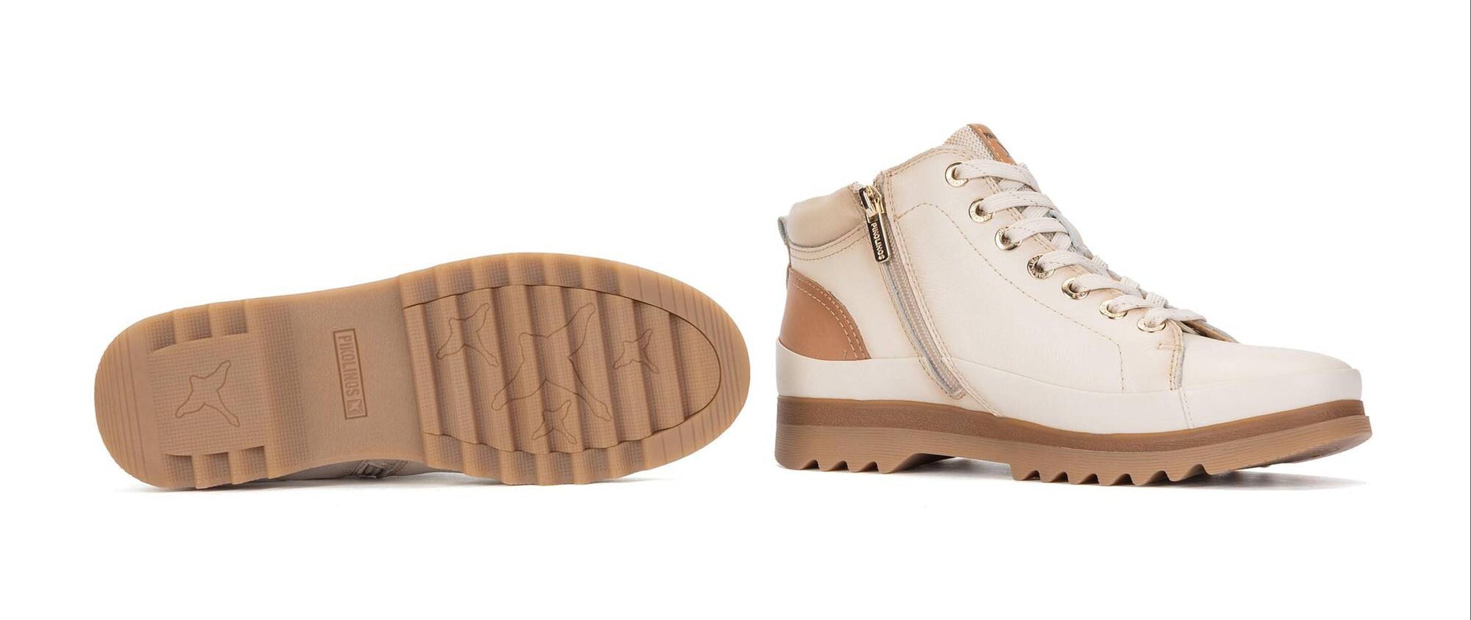 Sneaker style bottine pour femme 'Vigo' - blanc cassé