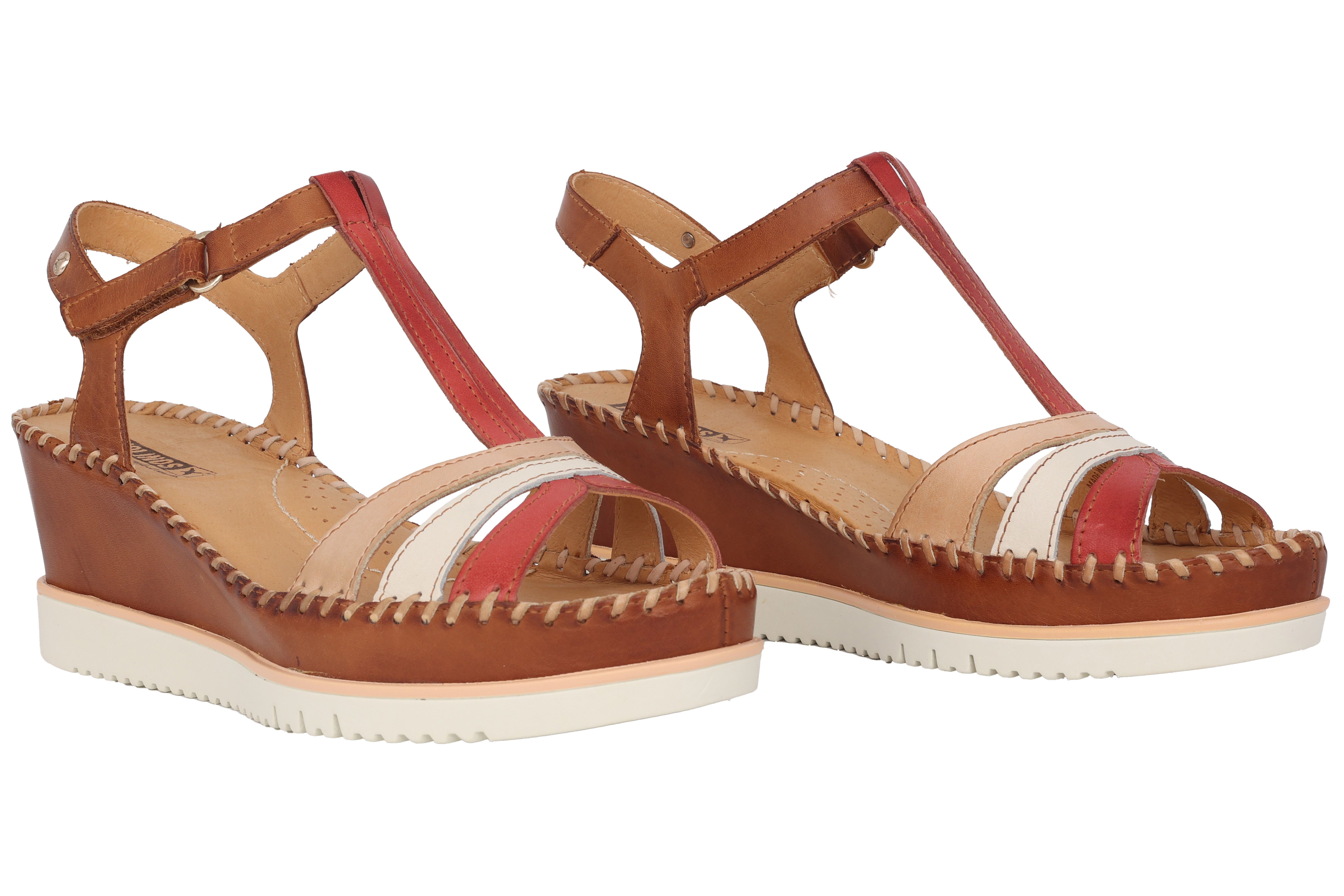 Damessandaal 'Aguadulce' - rood mix