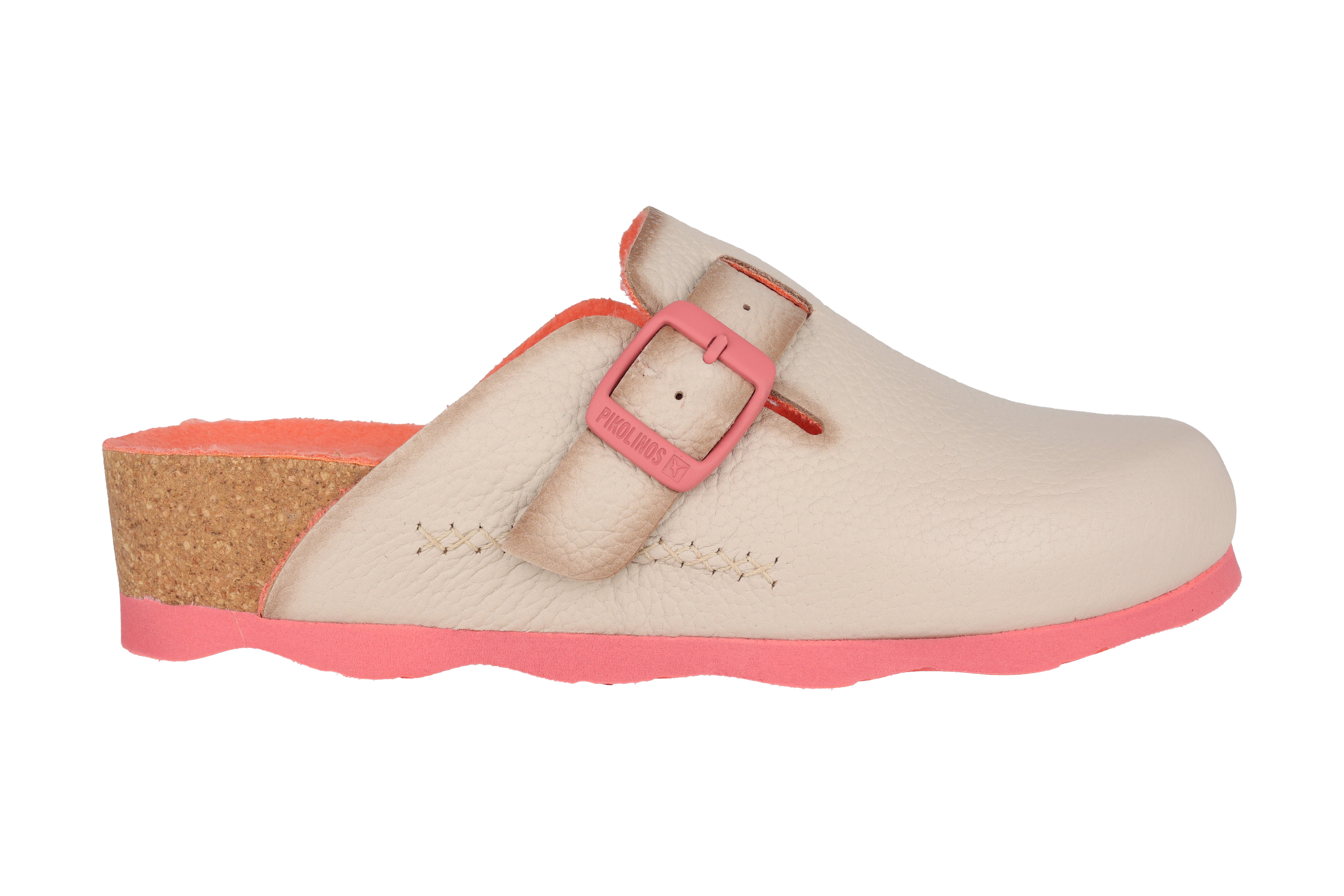 Damen-Clog „Laredo“ – Weiß-Rosa