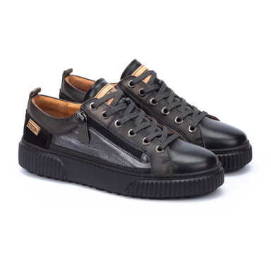 'Riells' woman's lace - zip sneaker - Black - Chaplinshoes'Riells' woman's lace - zip sneaker - BlackPikolinos