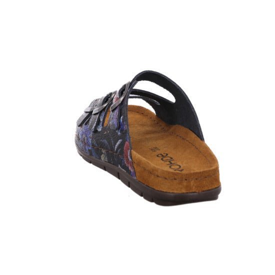 'Rodigo - D' dames slide sandaal - blauw mix - Chaplinshoes'Rodigo - D' dames slide sandaal - blauw mixRohde