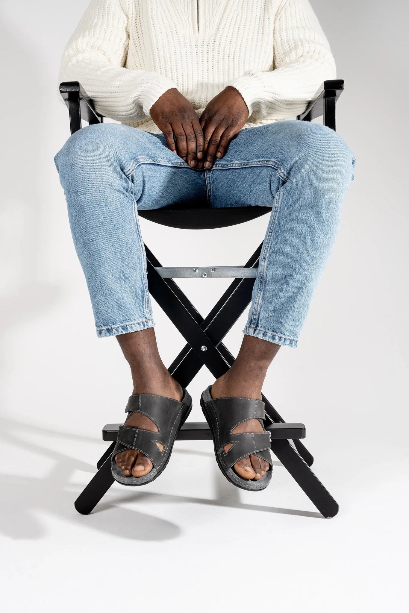 'Rodigo - H' men's wide fit (H) sandal - Grey - Chaplinshoes'Rodigo - H' men's wide fit (H) sandal - GreyRohde