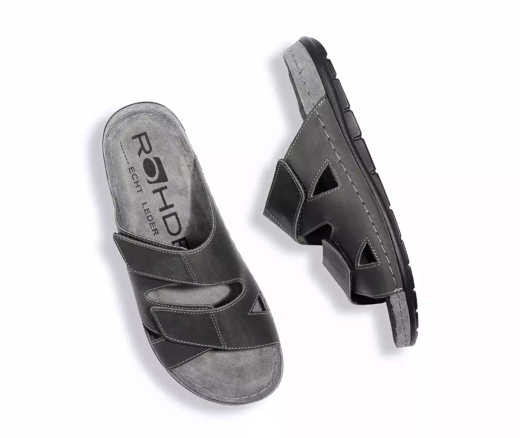 'Rodigo - H' men's wide fit (H) sandal - Grey - Chaplinshoes'Rodigo - H' men's wide fit (H) sandal - GreyRohde