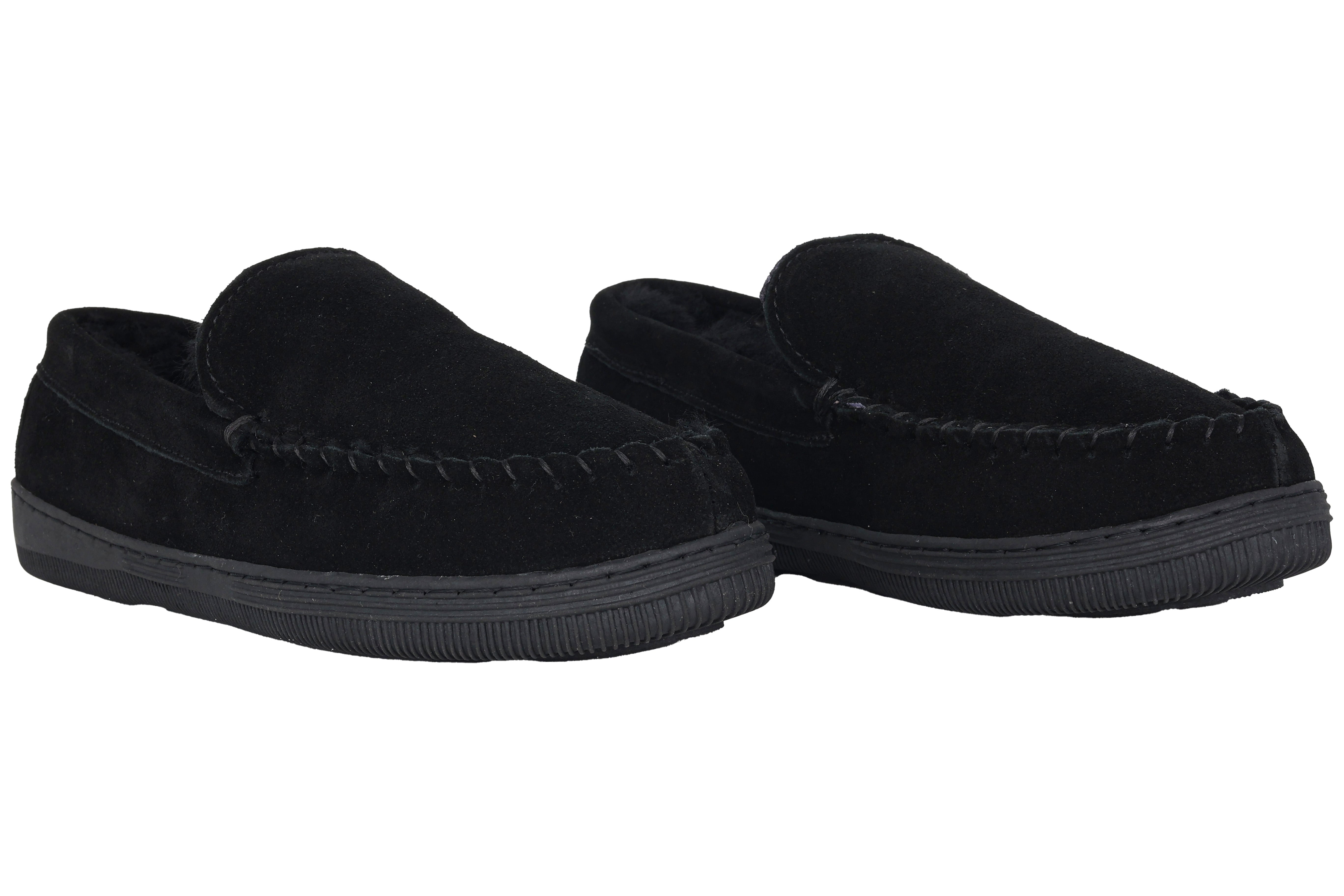 Warmgevoerde huisslipper voor heren 'Tesero' - Zwart