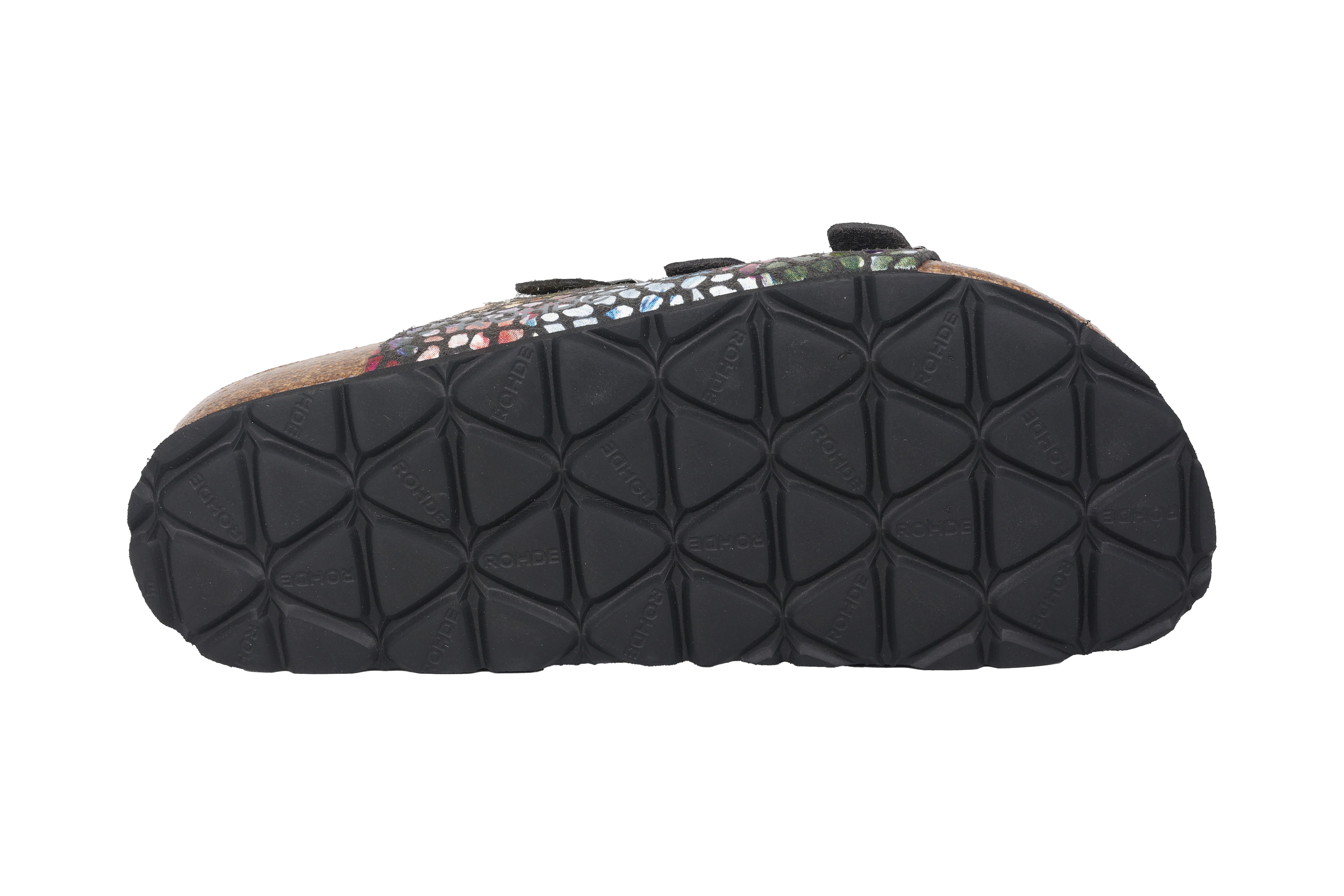 Damessandaal 'Alba' met drie bandjes - Meerkleurig