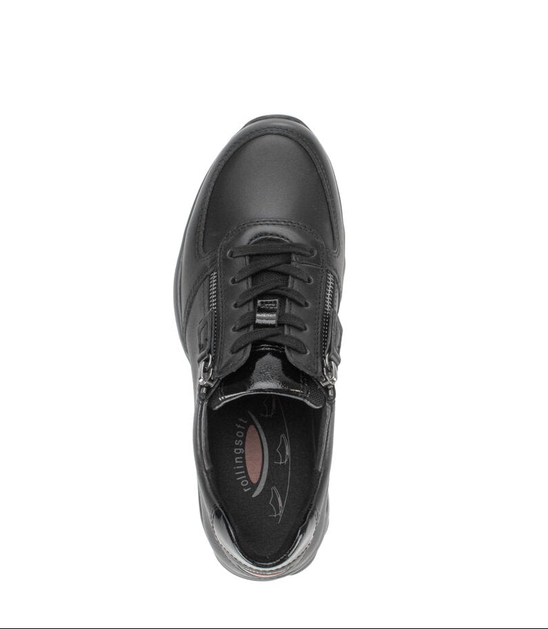 '0100.01.003' women's  low sneakers - black
