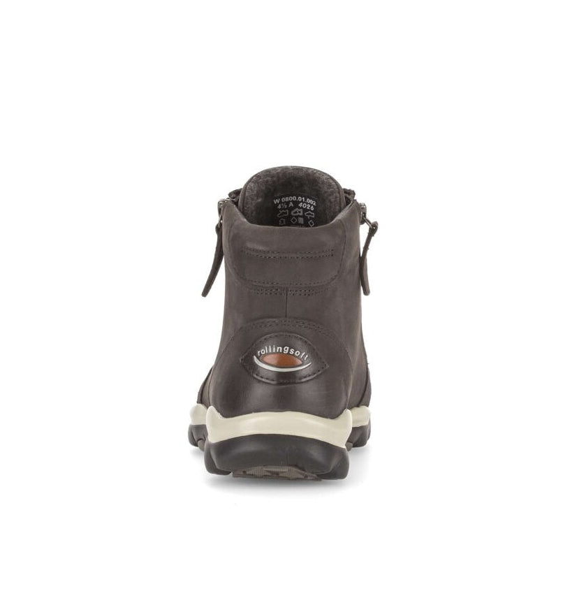 '0800.01.002' women's walking rolling lace-up boot - Dark Grey