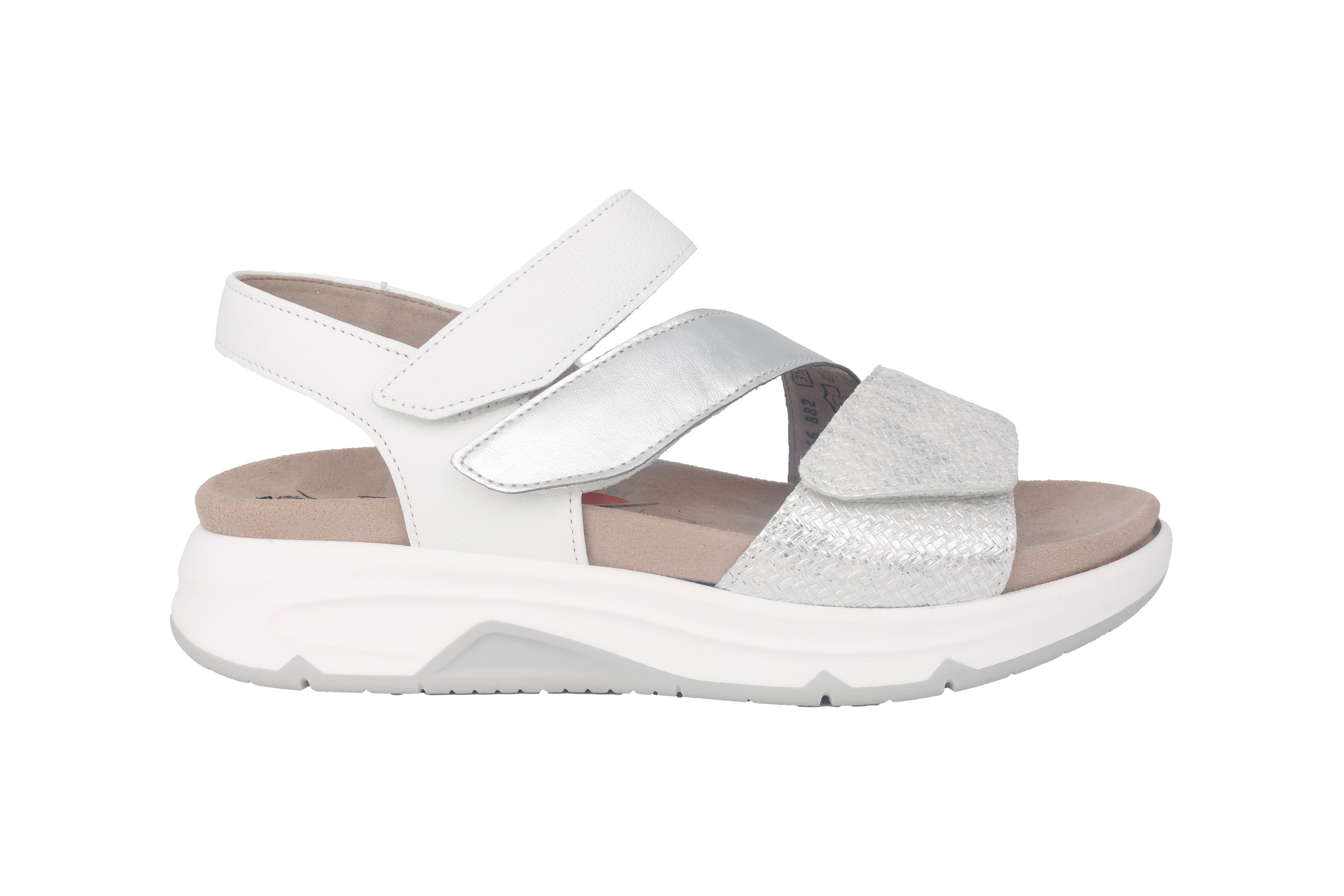 Rollende damessandaal '66.882.51' - wit