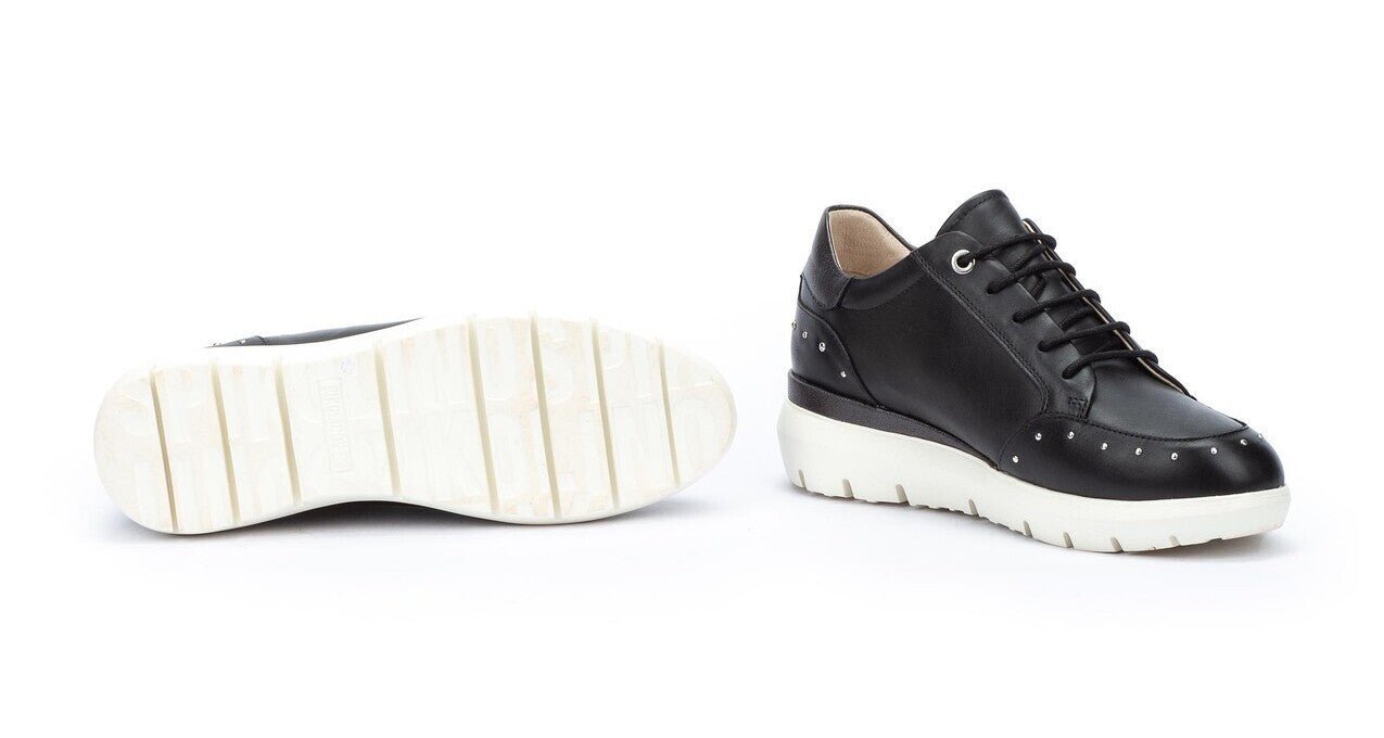 'Rueda' women's lace - zip sneaker - black - Chaplinshoes'Rueda' women's lace - zip sneaker - blackPikolinos
