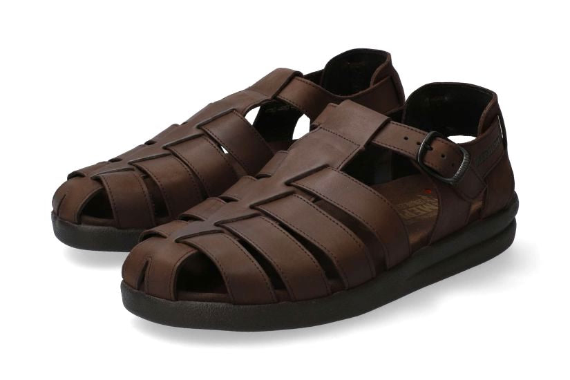 Sandale semi fermée pour homme 'Sam' - Marron foncé