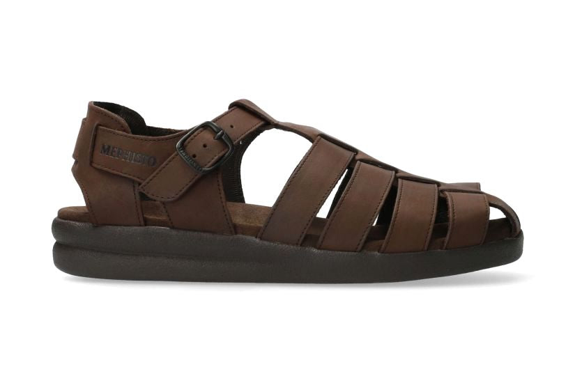 Sandale semi fermée pour homme 'Sam' - Marron foncé