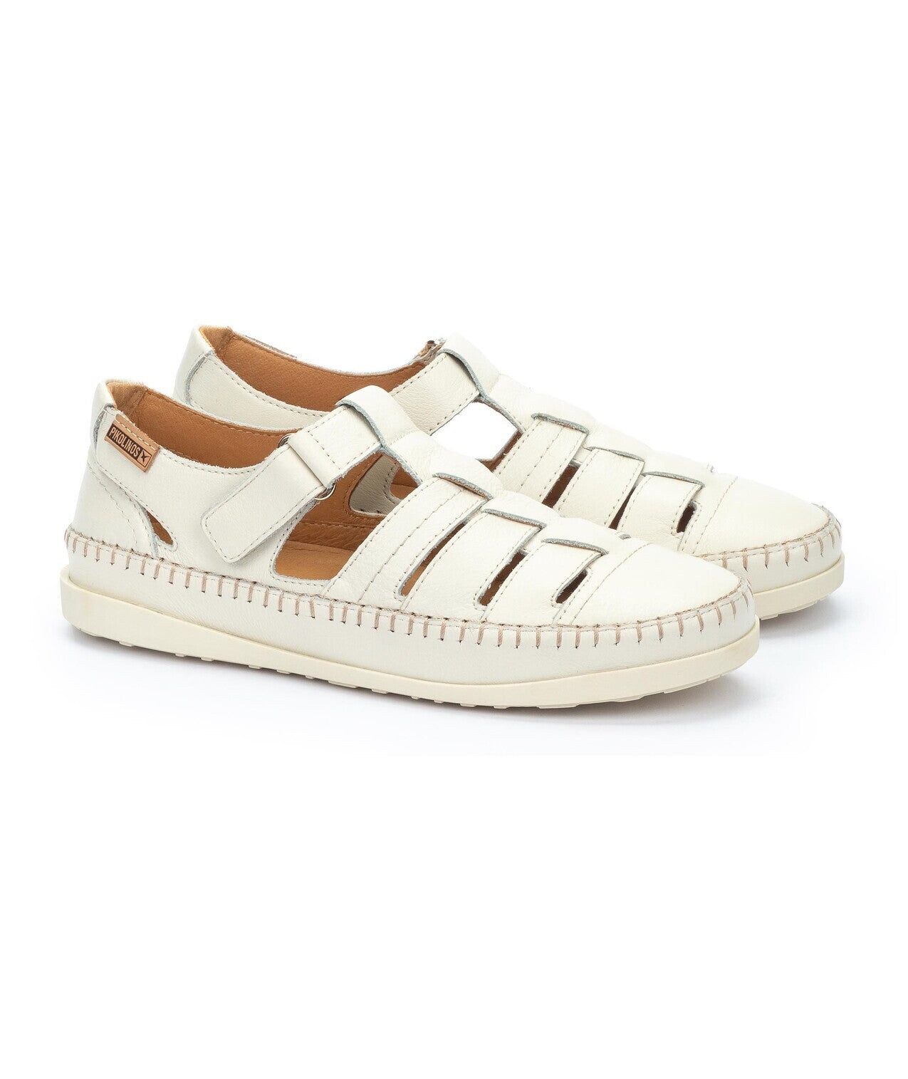 'Soller' women's semi open sandal - off white