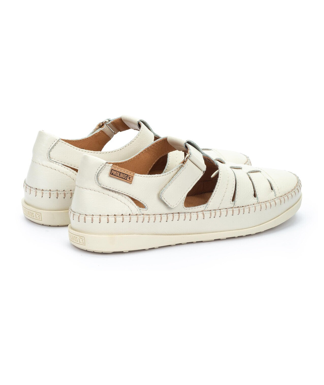 'Soller' women's semi open sandal - off white