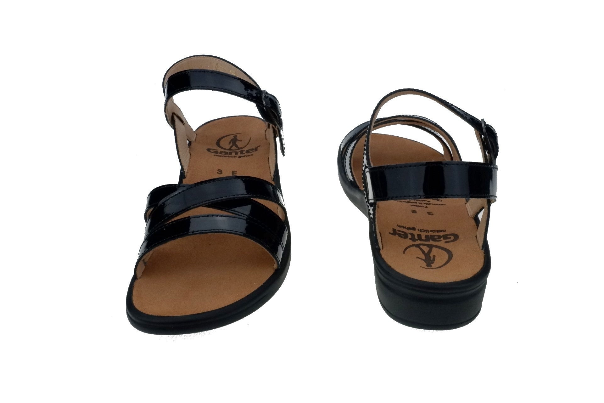 'Sonnica' women's small fit (E) sandal - Black - Chaplinshoes'Sonnica' women's small fit (E) sandal - BlackGanter