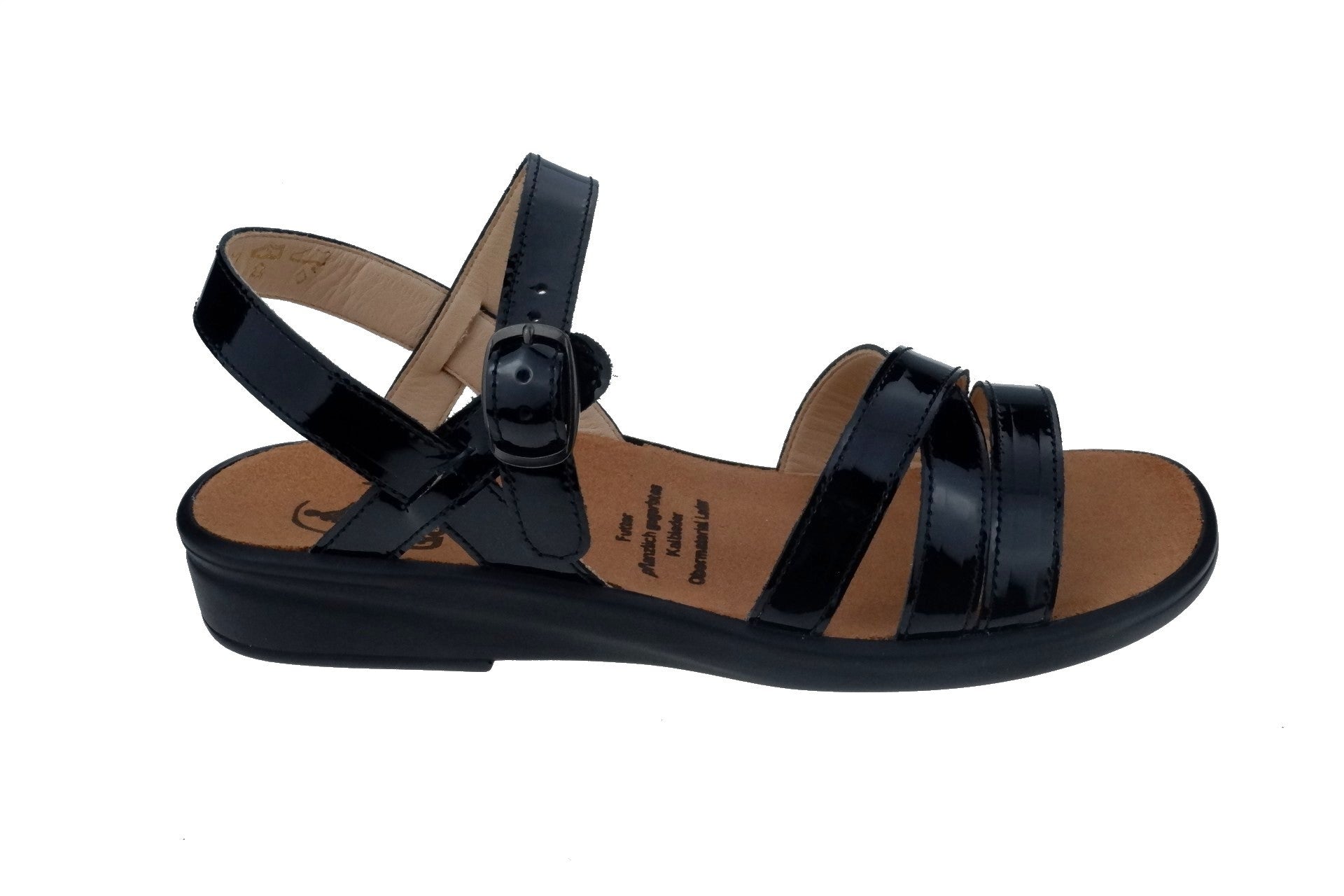'Sonnica' women's small fit (E) sandal - Black - Chaplinshoes'Sonnica' women's small fit (E) sandal - BlackGanter