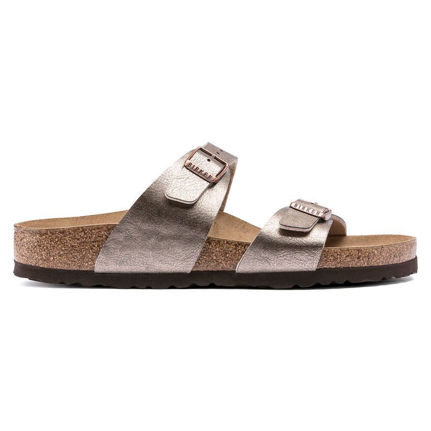 'Sydney BS' women's slide sandal - Taupe patent - Chaplinshoes'Sydney BS' women's slide sandal - Taupe patentBirkenstock
