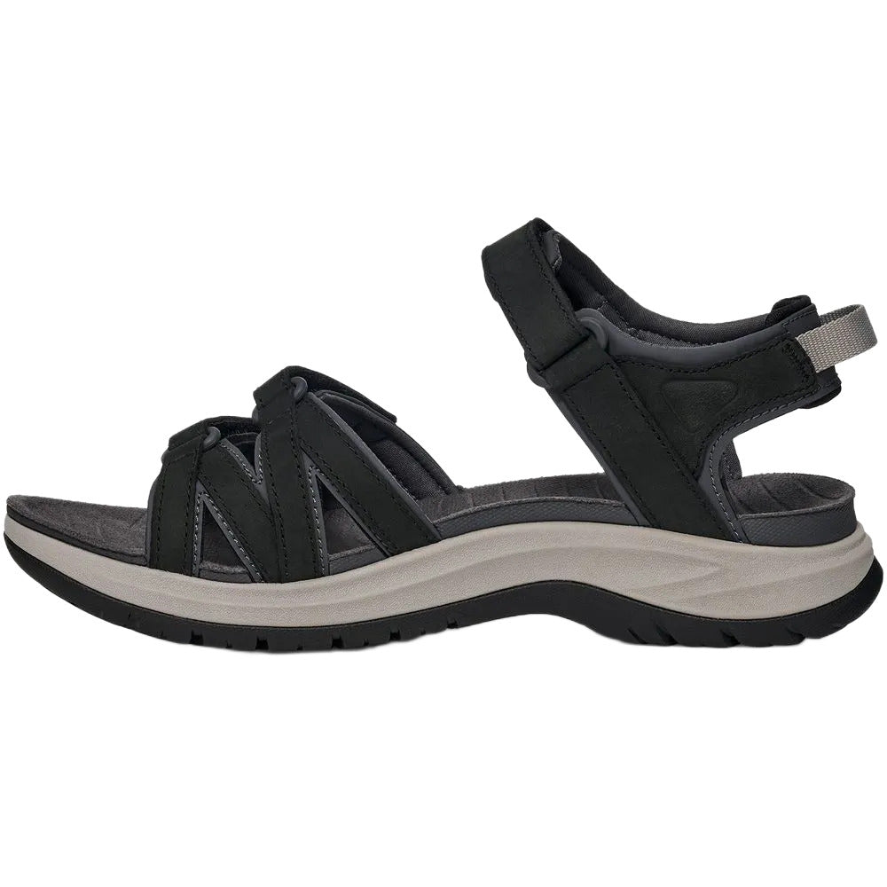 'Tirra Sport Leather' damesandal - sort
