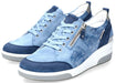 'TRUDIE' ergonomische damessneakers met brede pasvorm (H) en rits - Denim blauw - Chaplinshoes'TRUDIE' ergonomische damessneakers met brede pasvorm (H) en rits en veters - Denim blauw Mephisto
