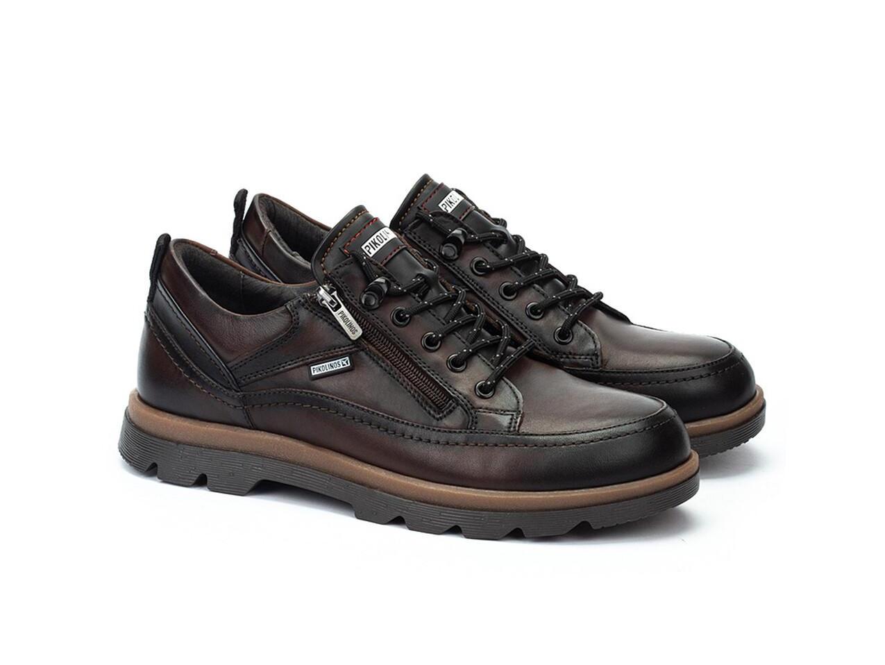 'Vigo' men's lace-zip shoe - Brown