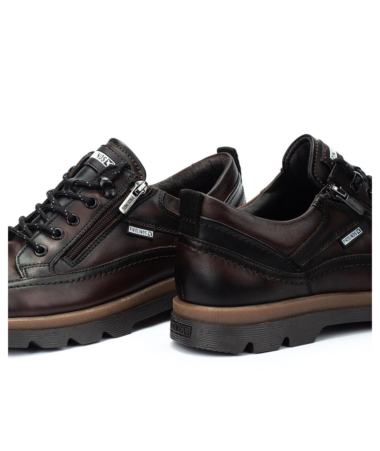 'Vigo' men's lace-zip shoe - Brown