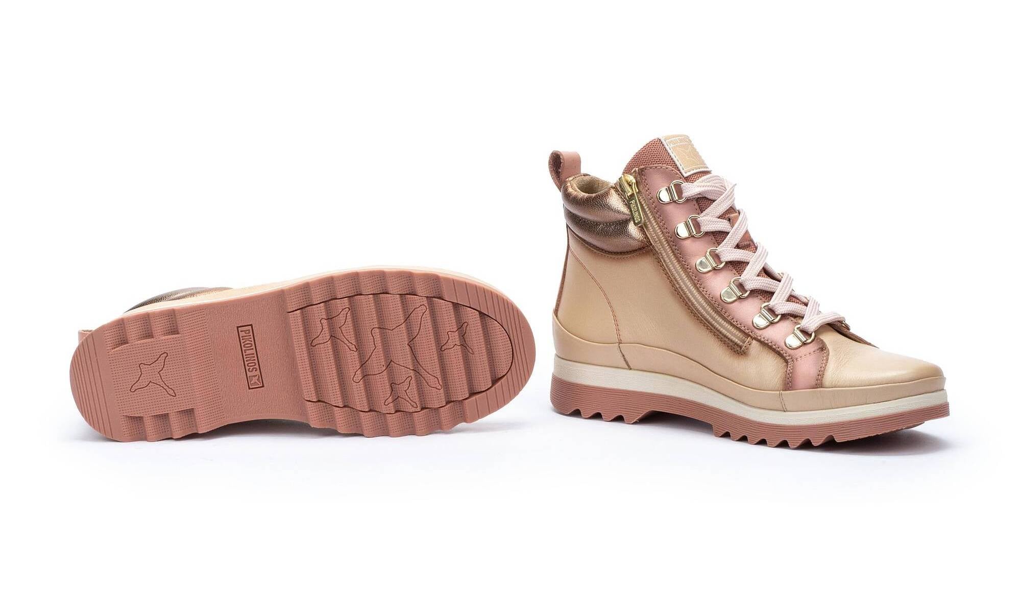 'Vigo' women's lace - zip boot - Off white - Chaplinshoes'Vigo' women's lace - zip boot - Off whitePikolinos