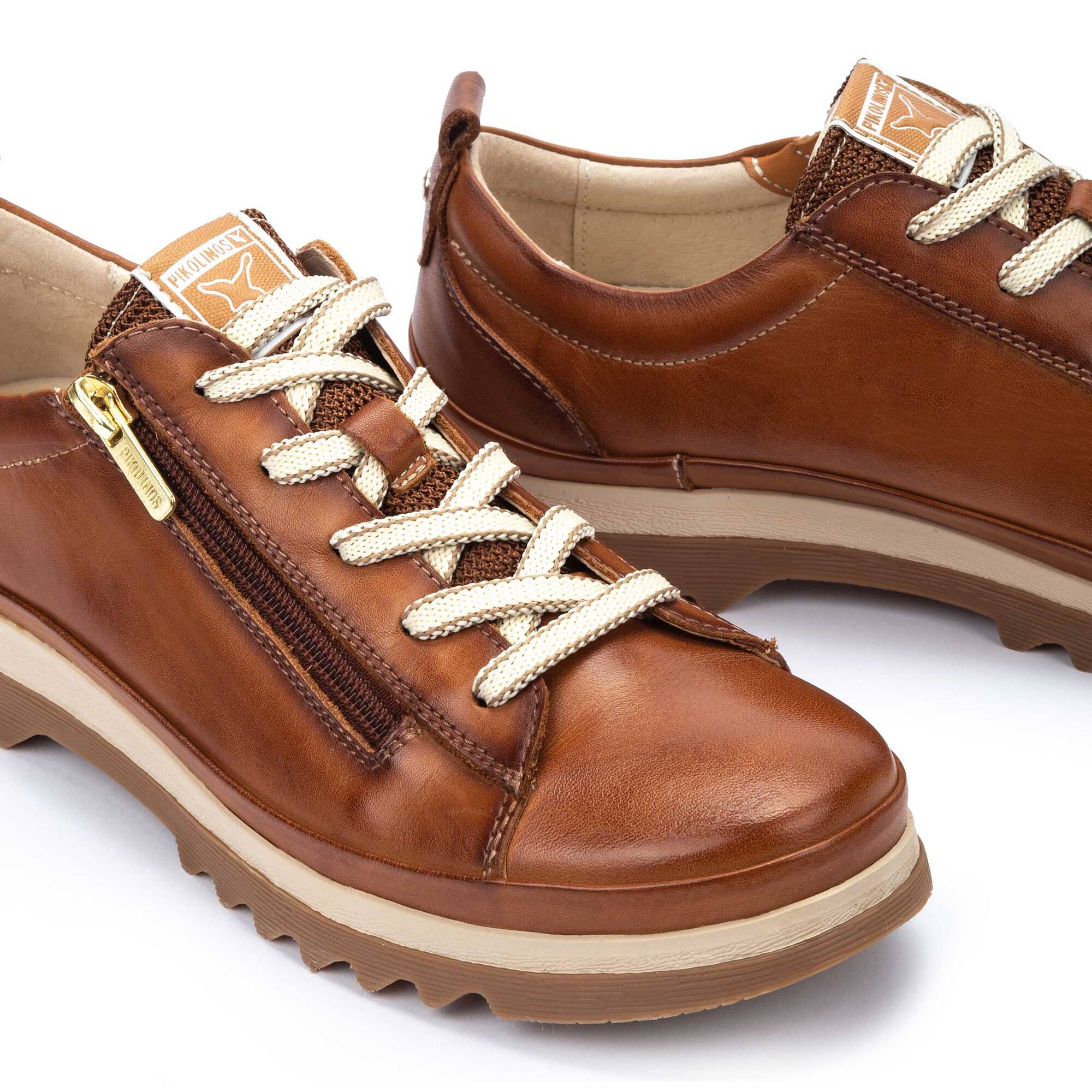 'Vigo' women's lace - zip sneaker - Brown - Chaplinshoes'Vigo' women's lace - zip sneaker - BrownPikolinos