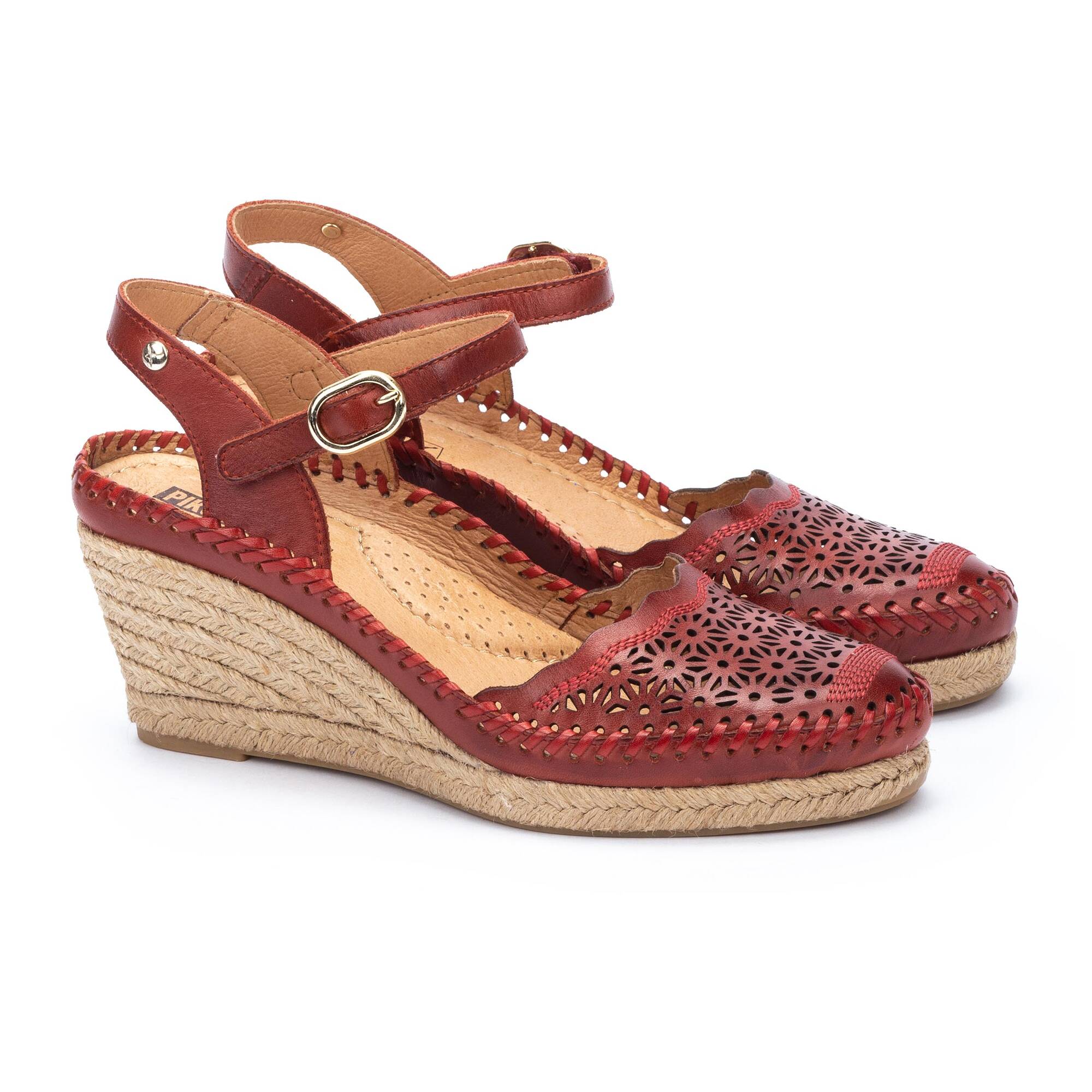 'Vila' women's wedges sandal - Red - Chaplinshoes'Vila' women's wedges sandal - RedPikolinos