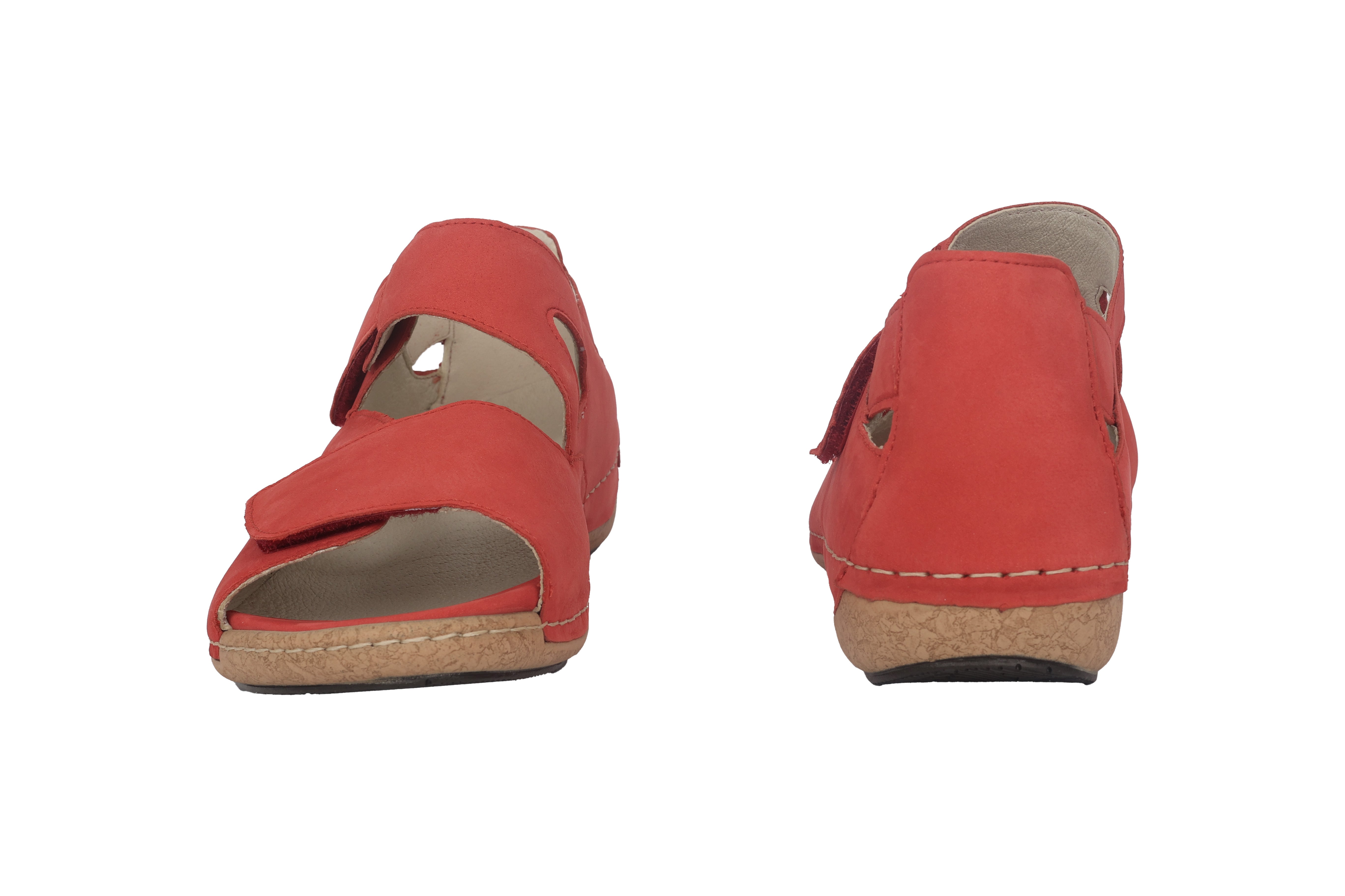 'Heliett' women's wide fit (H) sandal - red