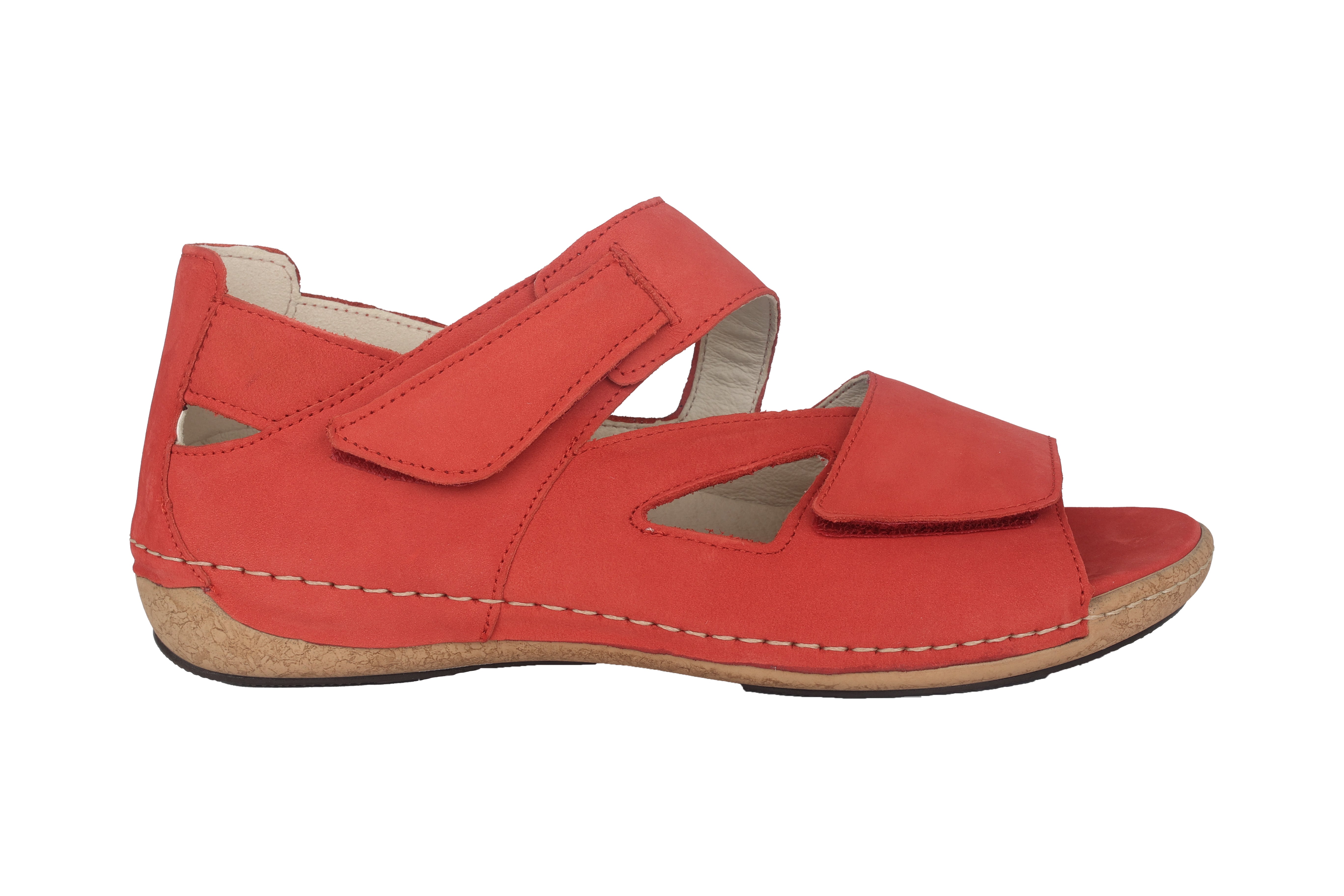 'Heliett' women's wide fit (H) sandal - red